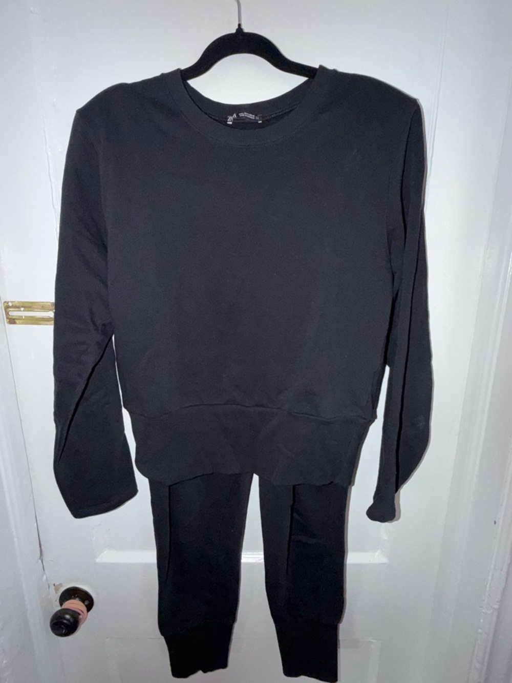 Zara Black Sweatshirt and Jogger Set